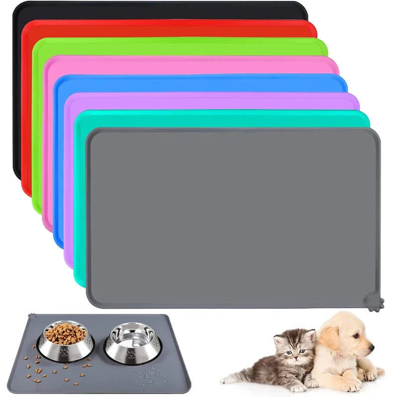 Silicone Pet Bowl Mat Non-Slip Waterproof Feeding Pad