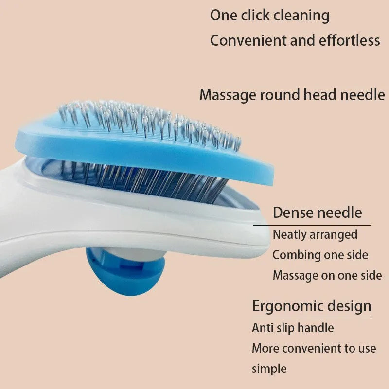 2-in-1 Pet Hairbrush & Deshedding Comb