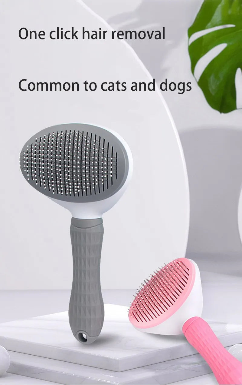2-in-1 Pet Hairbrush & Deshedding Comb