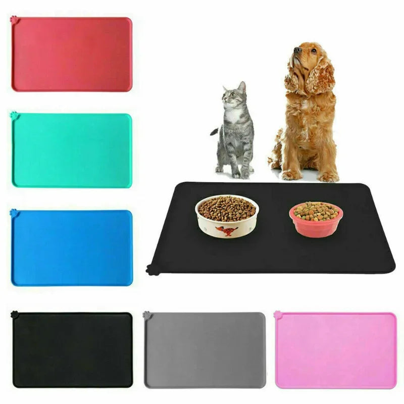 Silicone Pet Bowl Mat Non-Slip Waterproof Feeding Pad