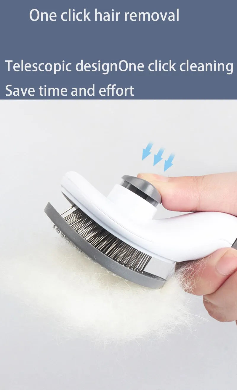 2-in-1 Pet Hairbrush & Deshedding Comb