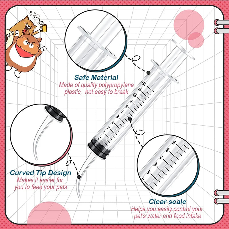 Pet Feeding Syringe Set Liquid Feeder for Small Animals