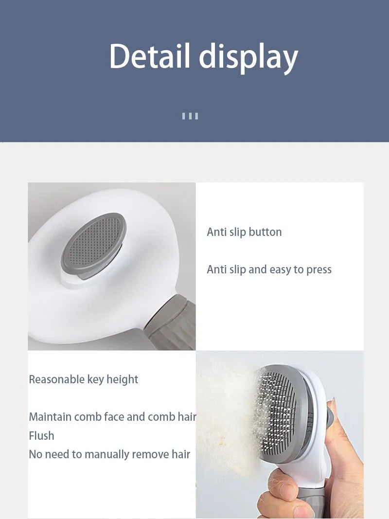2-in-1 Pet Hairbrush & Deshedding Comb